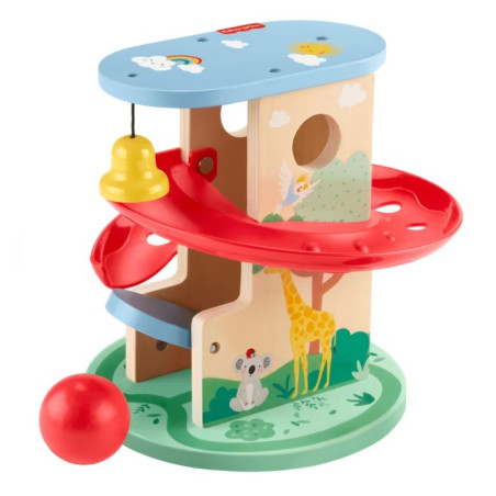 Trä trähus med en liten kula