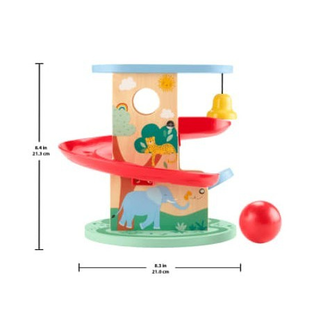 Trä trähus med en liten kula