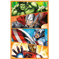 Pussel med 3x80 elementer fulle av actiondagar med Avengers. | HandlaSmidigt.se