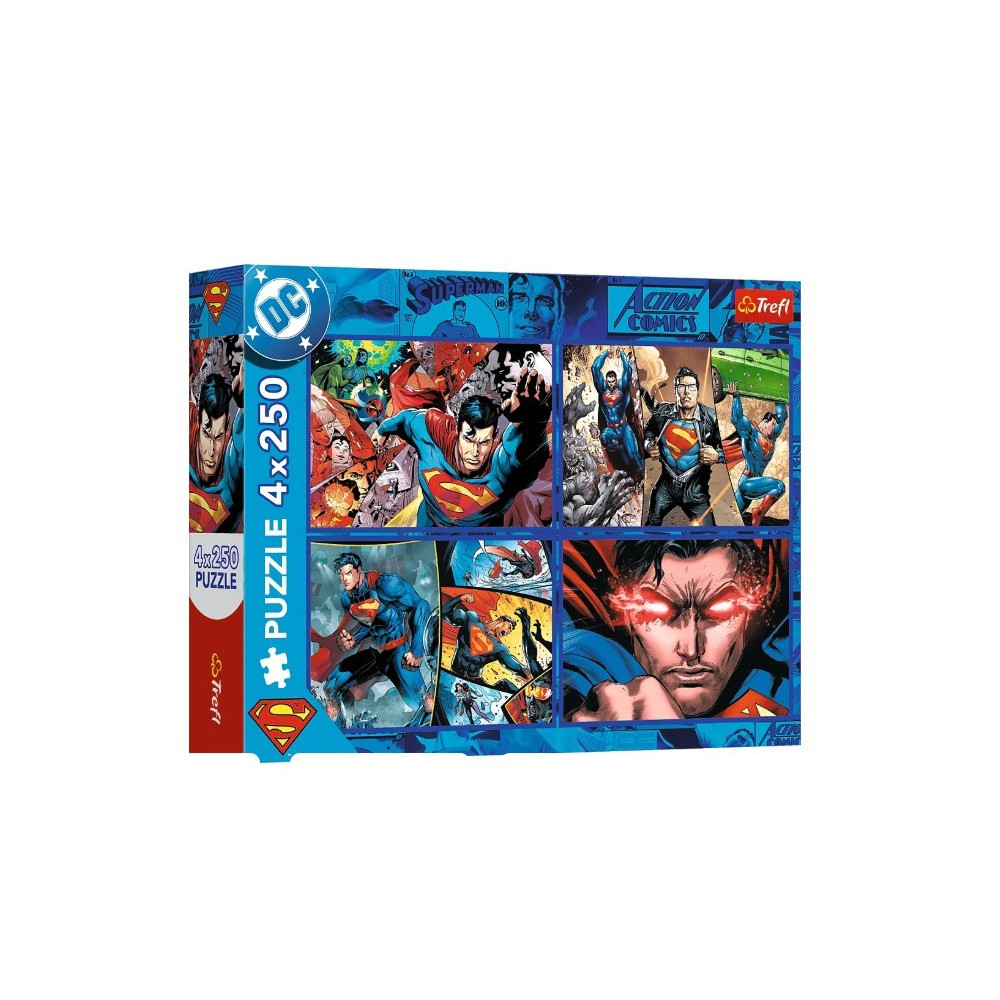 Pussel med 4x250 Superman-motiv modig Pussel med 4x250 Superman-motiv modig