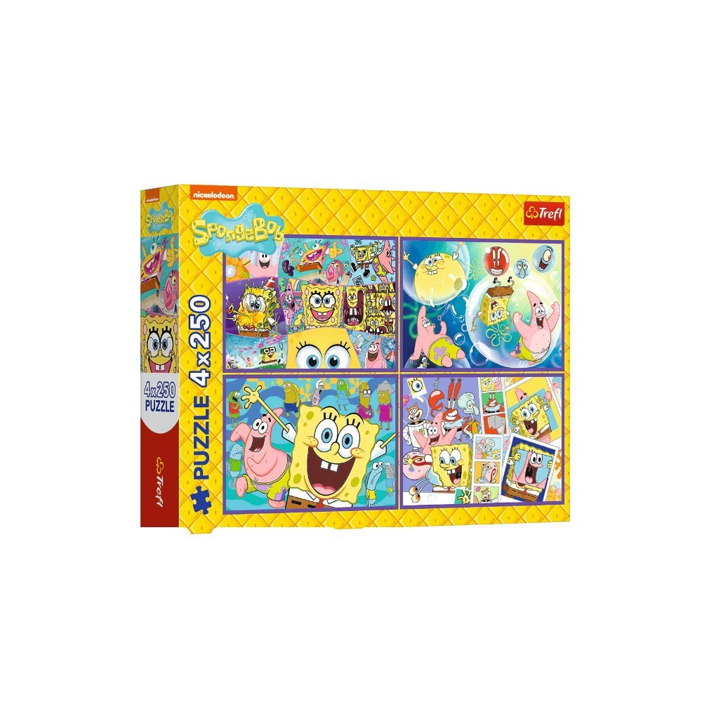 Pussel med 4x250 element SpongeBob - en galen värld Pussel med 4x250 element SpongeBob - en galen värld