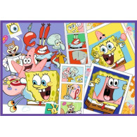 Pussel med 4x250 element SpongeBob - en galen värld