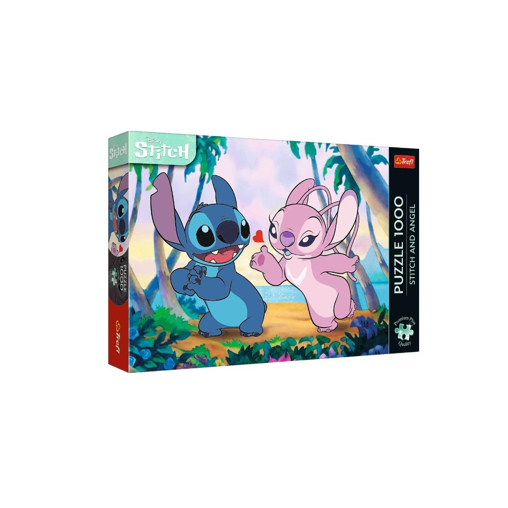 Pussel med 1000 bitar med motiv av Stitch och Angel. Pussel med 1000 bitar med motiv av Stitch och Angel.