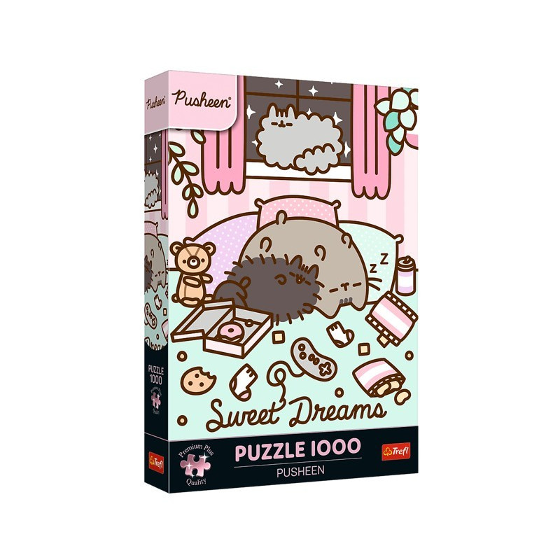 Pussel med 1000 Pusheen-elementer