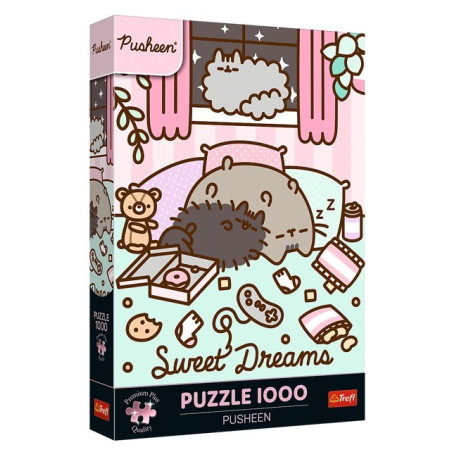 Pussel med 1000 Pusheen-elementer