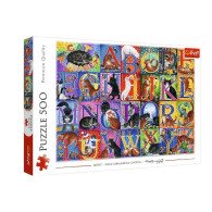 Puzzle 500 elementów koci alfabet