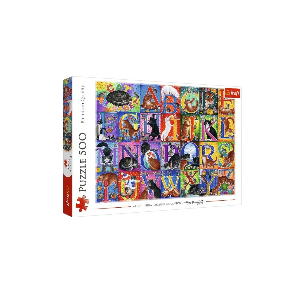 Puzzle 500 elementów koci alfabet Puzzle 500 elementów koci alfabet