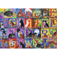 Puzzle 500 elementów koci alfabet
