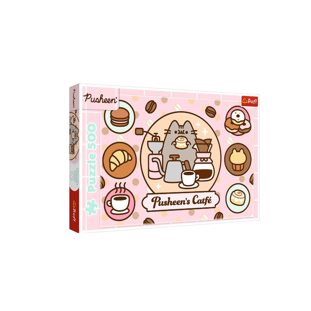 Pussel med 500 Pusheen-element på ett kafé Pussel med 500 Pusheen-element på ett kafé