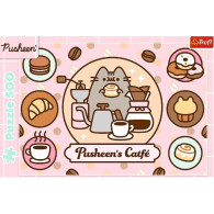 Pussel med 500 Pusheen-element på ett kafé