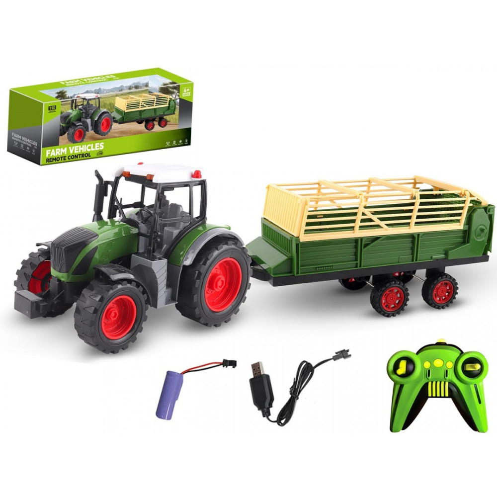 Traktor med släpvagn USB-laddning Traktor med släpvagn USB-laddning