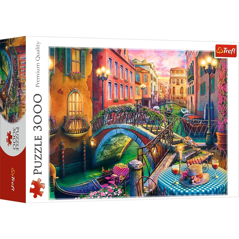Pussel med 3000 bitar kväll i Venedig Pussel med 3000 bitar kväll i Venedig