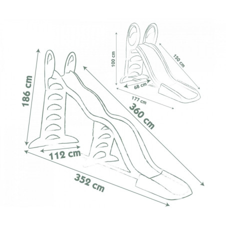 Vattenrutschbanan Megagliss 2 i 1