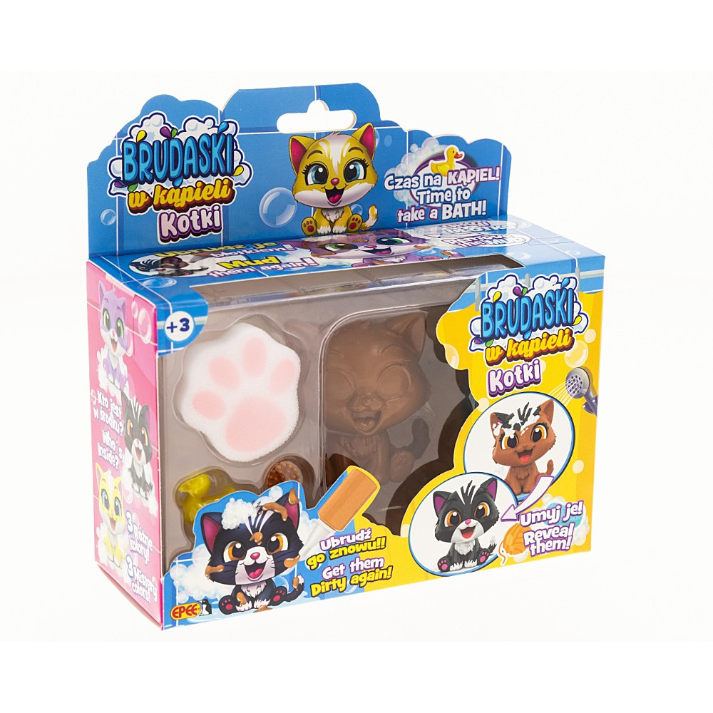 Figurine of a dirty cat in a bath, bonus set, Lusia. 

(Figurin av en smutsig katt i ett bad, bonus set, Lusia.)