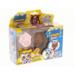Figurine of a dirty cat in a bath, bonus set, tofik
