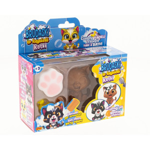 Figurinen Brudaski i badande kattunge bonus set, lila