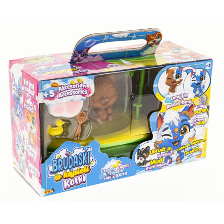 Figurinen Brudaski i badet med kattset Badrum, Patches