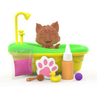 Figurinen Brudaski i badet med kattset Badrum, Patches