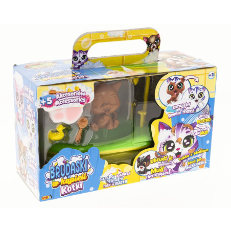 Figurinen Brudaski i kattbadset Badrum, lilja.