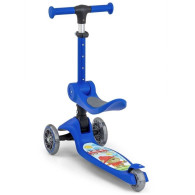Scooter sparkcykel fluffig blå