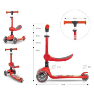 Scooter sparkcykel fuzzy röd