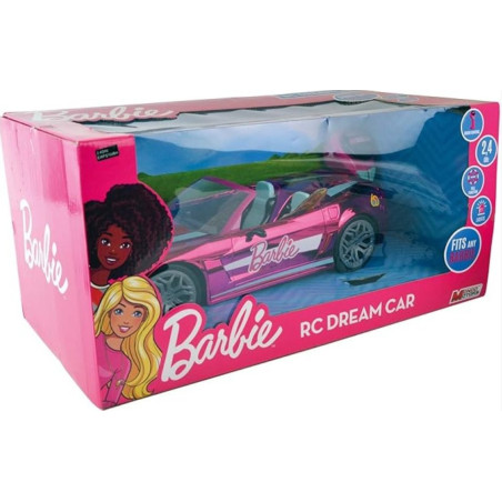 Lyckliga människor drömmer om en Barbie RC-bil.
