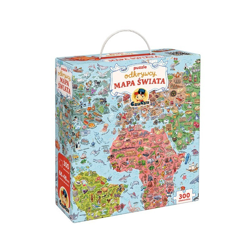 Pussel för upptäckare - världskarta med 300 delar