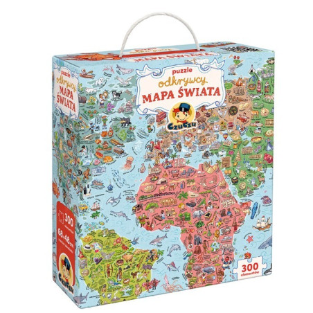 Pussel för upptäckare - världskarta med 300 delar