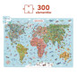 Pussel för upptäckare - världskarta med 300 delar