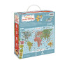 Pussel för upptäckare - världskarta med 300 delar