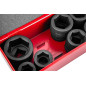 Skruvmejselbits 1', 27-50 mm, set med 9 st.