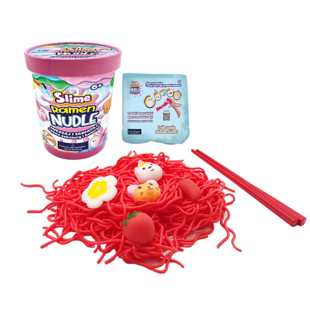Slime ramen nudlar med en mysig krambjörn Slime ramen nudlar med en mysig krambjörn