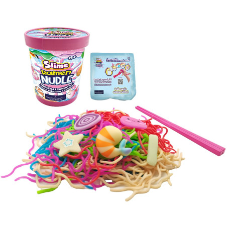 Slime ramen nudlar färgglad virvel