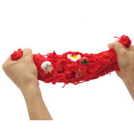 Slime ramen nudlar färgglad virvel