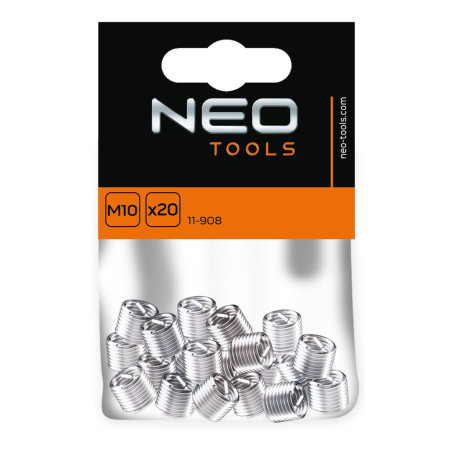 Insatser för reparation av M10-gängor, 20 stycken.