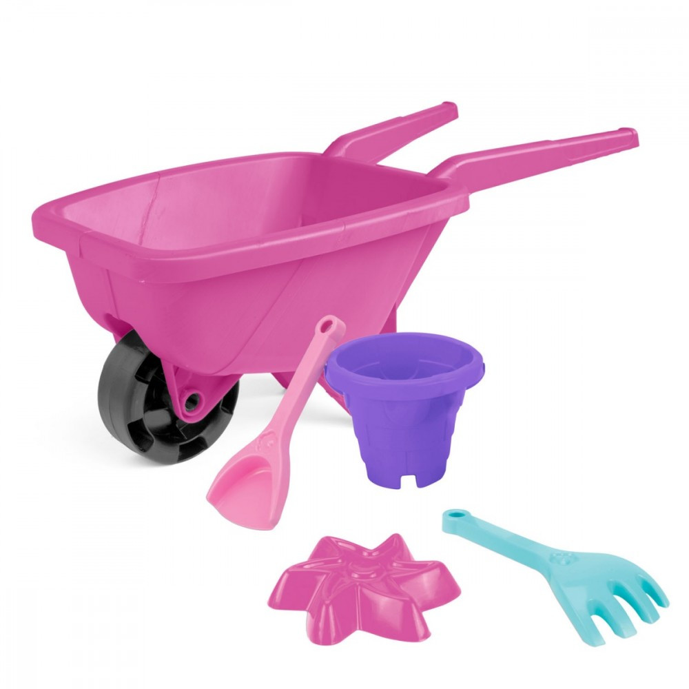 Skottkärra med sandset rosa