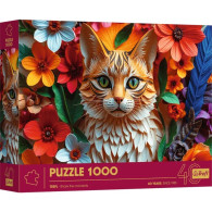 Pussel med 1000 delar 40-årsjubileum papperskonst katt