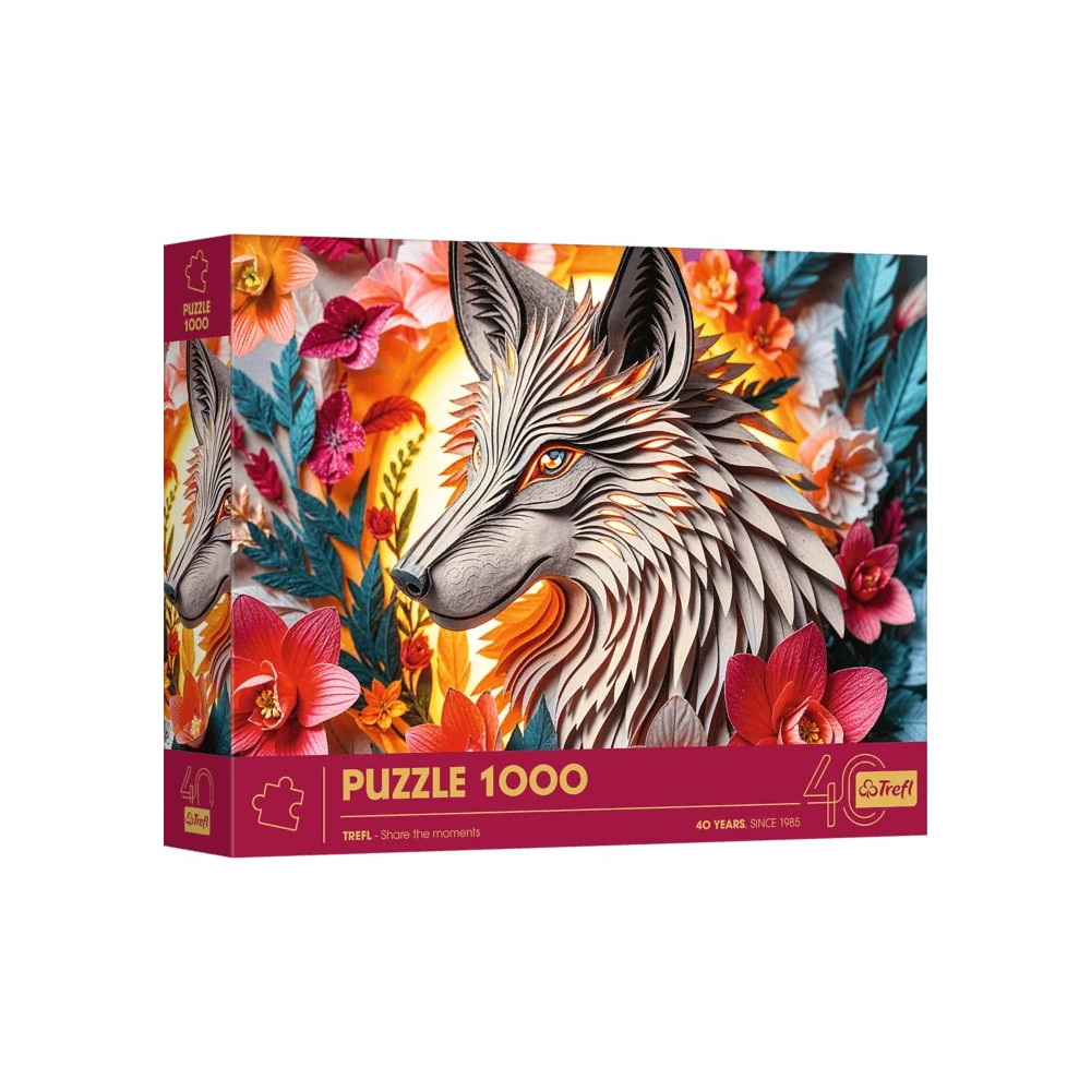 Puzzle 1000 elementów 40-lecie paper art wilk