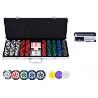 Pokerset i resväska, låga valörer.
