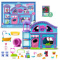 Set med Littlest Pet Shop-figurer, hus och 2 figurer.