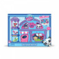 Set med Littlest Pet Shop-figurer, hus och 2 figurer.