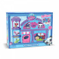 Set med Littlest Pet Shop-figurer, hus och 2 figurer.