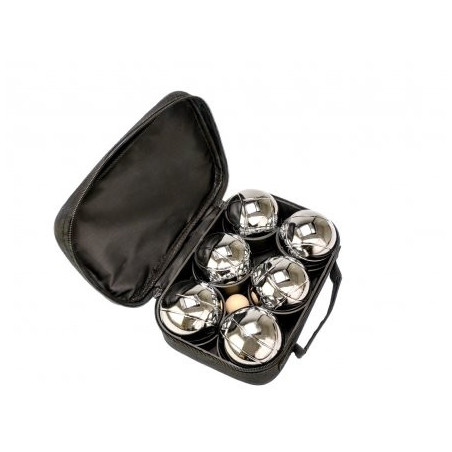 Petanquespelet i en nylonväska