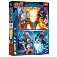 Pussel med 2x200 Naruto Ninja-element från gömda lövninjorbyn.