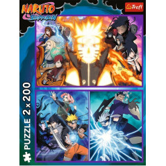 Pussel med 2x200 Naruto Ninja-element från gömda lövninjorbyn.