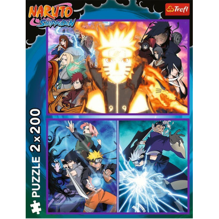 Pussel med 2x200 Naruto Ninja-element från gömda lövninjorbyn.