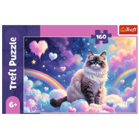 Puzzle 160 elementów domowy kotek