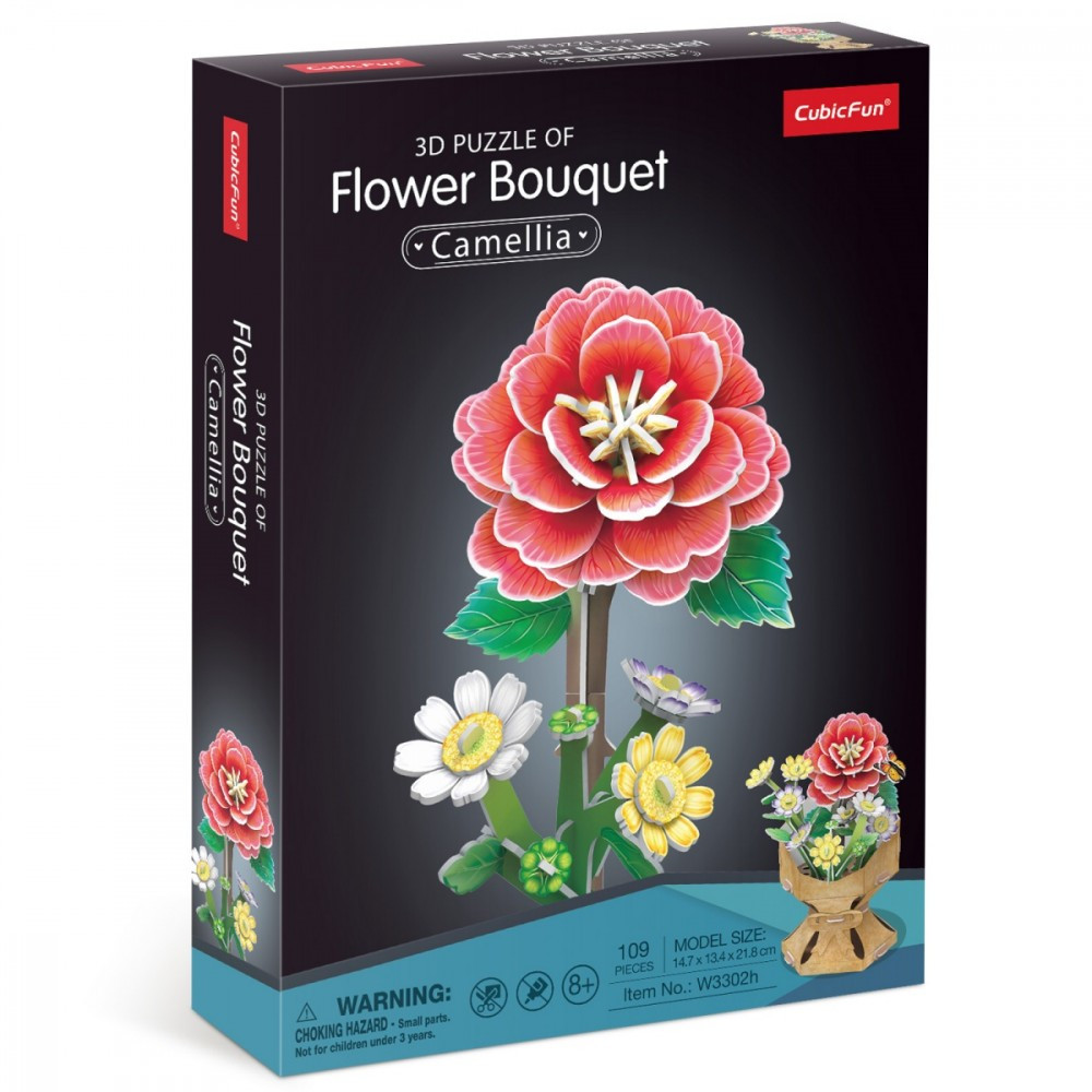 Pussel 3D blomsterbukett - kamelior Pussel 3D blomsterbukett - kamelior