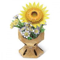 Pussel 3D blomsterbukett - solrosor