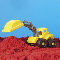 Plastisk lera från wonder factory torkar aldrig, sandlastbilar, grävmaskin.